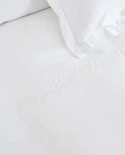 Floral Embroidery Duvet Cover