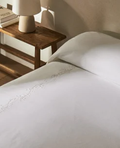 Floral Embroidery Duvet Cover