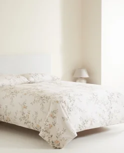 Floral Embroidery Flat Sheet