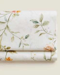 Floral Embroidery Flat Sheet