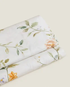 Floral Embroidery Flat Sheet