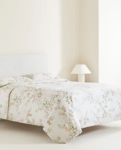 Floral Embroidery Flat Sheet