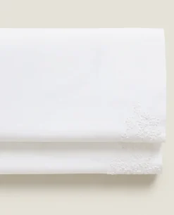Floral Embroidery Flat Sheet