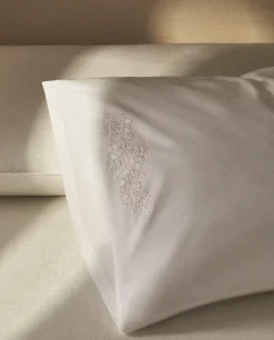 Floral Embroidery Pillowcase