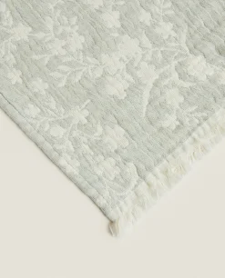 Floral Jacquard Blanket