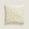 Floral Jacquard Throw Pillow Cover