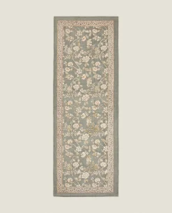 Floral Print Block Rug