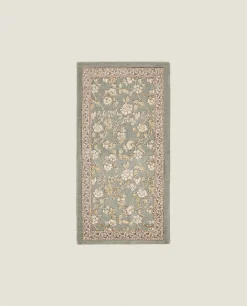Floral Print Block Rug