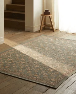 Floral Print Block Rug