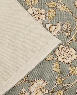 Floral Print Block Rug