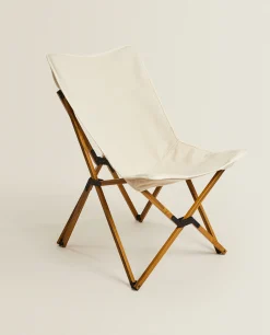 Folding Aluminum And Canvas Chair