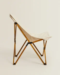 Folding Aluminum And Canvas Chair