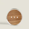 Glass And Wood Soap Dish