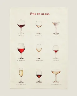 Glass Print Kitchen Towel (Pack Of 2)