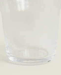 Glass Tumbler With Line Design