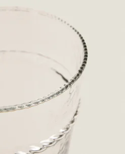 Glass Vase With Border