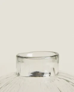 Glass Vase With Lines