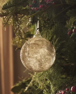 Glittery Glass Christmas Ball Decoration