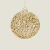 Glittery Glass Christmas Ball Decoration