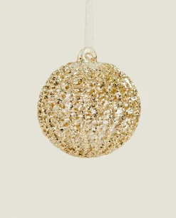 Glittery Glass Christmas Ball Decoration