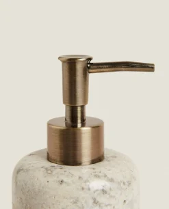 Gray Marble Soap Dispenser