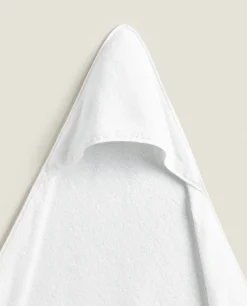 Hooded Baby Towel With Embroidered Border