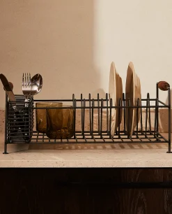 Iron And Acacia Wood Drying Rack