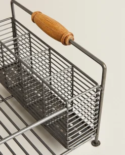 Iron And Acacia Wood Drying Rack