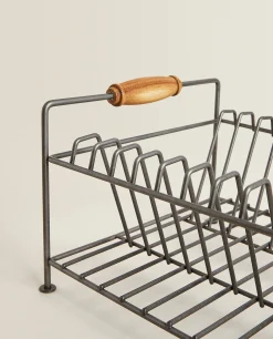 Iron And Acacia Wood Drying Rack