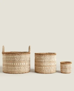 Jute Basket With Border