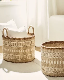 Jute Basket With Border