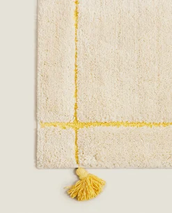 Kids' Check And Tassels Rug