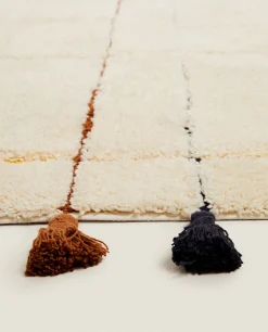 Kids' Check And Tassels Rug