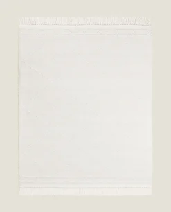 Kids' Diamond Chenille Rug With Fringing