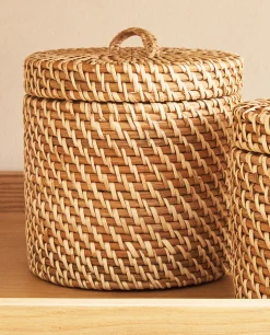 Kids' Rattan Hamper With Lid