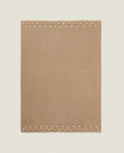 Knit Blanket With Border