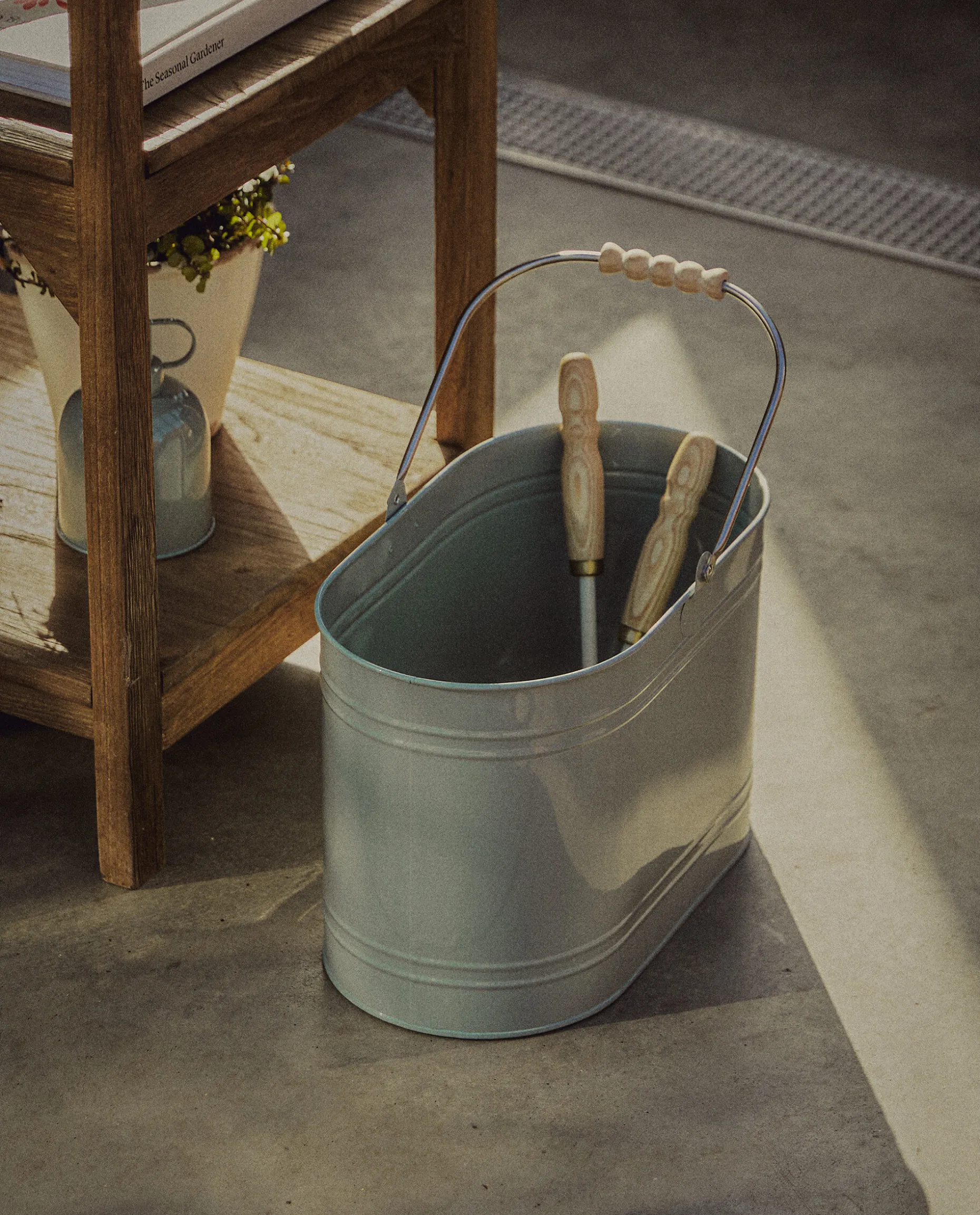 Lacquered Steel Bucket