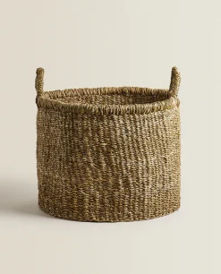 Large Seagrass Basket With Handles