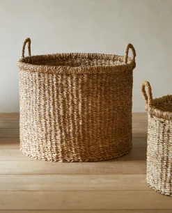 Large Seagrass Basket With Handles