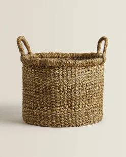Large Seagrass Basket With Handles