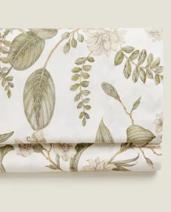 Leaf Print Flat Sheet