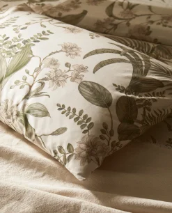 Leaf Print Pillowcase