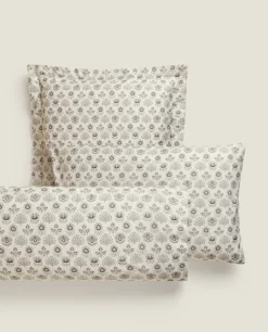 Leaf Print Pillowcase