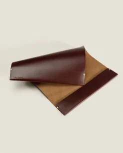 Leather Book Cover With Topstitching