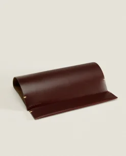 Leather Book Cover With Topstitching