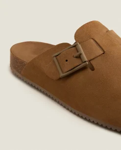 Leather Clogs With Buckle