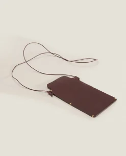 Leather Mobile Phone Case With Backstitching Detail