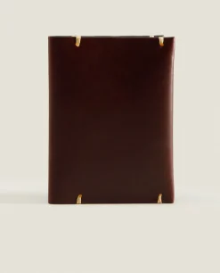 Leather Wallet With Topstiching Detail
