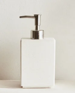 Light Marble Bathroom Dispenser