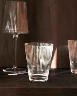 Lined Design Glass Tumbler
